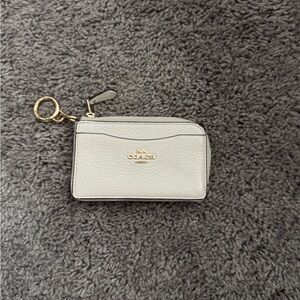 Coach Gray Leather Keychain Wallet